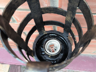 Handmade Metal Torch Wall Sconce: Decorative Accent Light