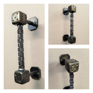 Dice Cube Front Door Handle: Metal Barn Door Decor