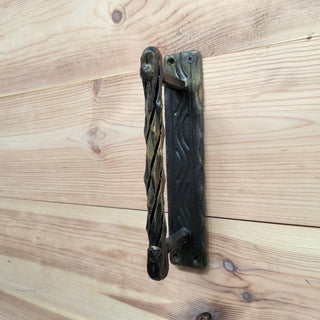 Hand Forged Wrought Iron Door Handle: Barn Door Decor