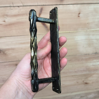 Hand Forged Wrought Iron Door Handle: Barn Door Decor