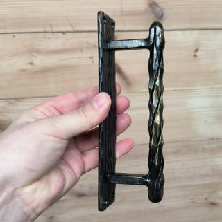 Hand Forged Wrought Iron Door Handle: Barn Door Decor