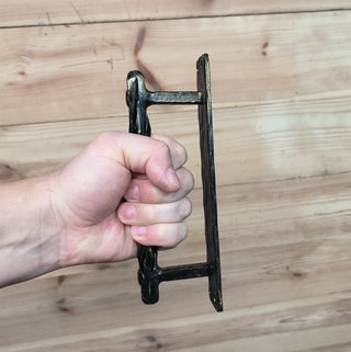 Hand Forged Wrought Iron Door Handle: Barn Door Decor