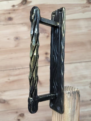 Hand Forged Wrought Iron Door Handle: Barn Door Decor