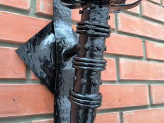 Gothic sconce, Metal wrought iron sconce, Torch wall lamp, Medieval style light fixture