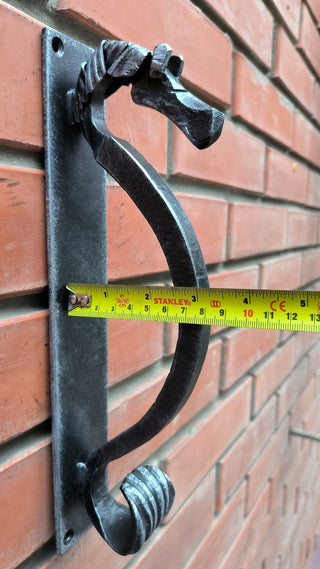 Hand Forged Steel Horse Barn Door Handle: Rustic Stable Decor