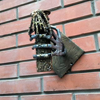 Handmade Gothic Wall Sconce: Iron Torch Light Fixture