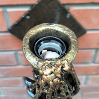 Handmade Gothic Wall Sconce: Iron Torch Light Fixture