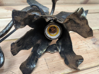 Handmade Metal Dragon Table Lamp: Fantasy Accent Light