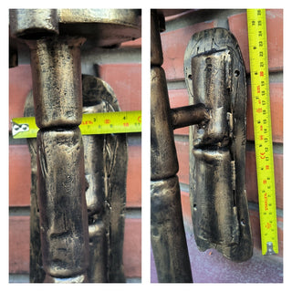 Handmade Forged Bronze Wall Sconce: Rustic Accent Light