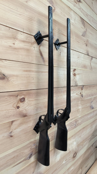 A pair of door handles, Shotgun, Rifle, Gun,The hunter's door handles, Barn door handle,Front door handle, Metal handle, Door decor