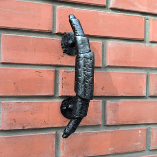 Hand Forged Metal Bread Roll Door Handle: Bakery Cafe Barn Decor