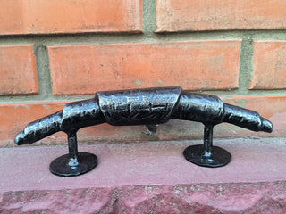 Hand Forged Metal Bread Roll Door Handle: Bakery Cafe Barn Decor