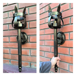 Hand Forged Bronze Wall Sconce: Metal Lighting Fixture