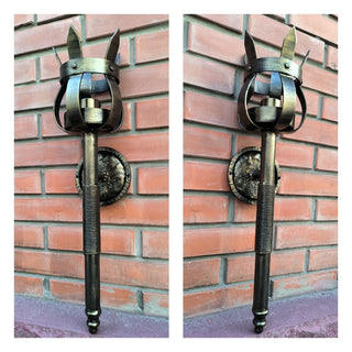 Hand Forged Bronze Wall Sconce: Metal Lighting Fixture