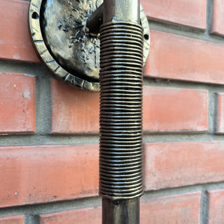 Hand Forged Bronze Wall Sconce: Metal Lighting Fixture