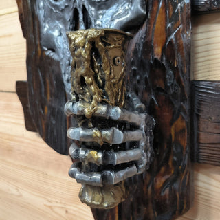 Scary wall light, Skull wall sconce, Skeleton wall light, Halloween sconce lighting, Scream wall lamp, Wall panel light fixture