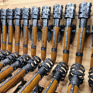 RESERVED Hand Forged Viking Wall Sconce Torch: Medieval Style Lantern Silver