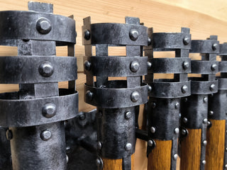 Hand Forged Viking Wall Sconce Torch: Medieval Style Lantern