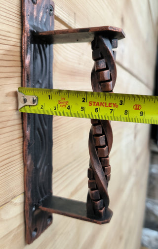 Hand Forged Wrought Iron Door Handle: Barn Door Decor