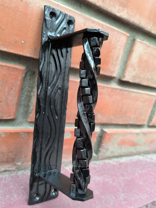 Hand Forged Wrought Iron Door Handle: Barn Door Decor