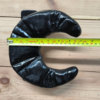 Hand Forged Croissant Door Handle: Bakery Cafe Decor