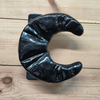 Hand Forged Croissant Door Handle: Bakery Cafe Decor