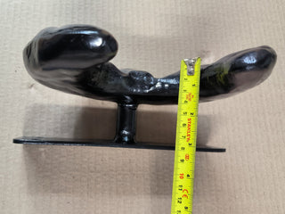 Hand Forged Croissant Door Handle: Bakery Cafe Decor