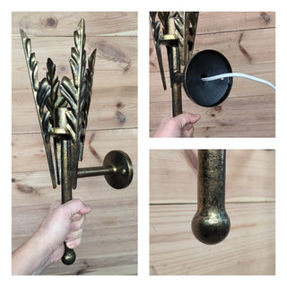 Handmade Wrought Iron Wall Sconce: Rustic Metal Light Fixture, available in 4 finishes