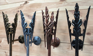 Handmade Wrought Iron Wall Sconce: Rustic Metal Light Fixture, available in 4 finishes