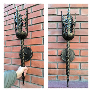 Hand Forged Bronze Wall Sconce: Interior Metal Lighting