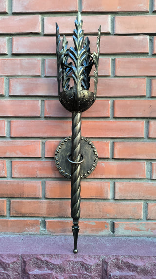 Wall sconce light fixture, Bronze lamp, Interior lighting, metal wall sconce