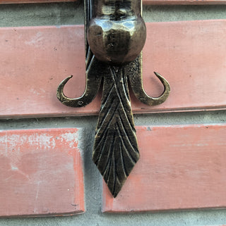 Metal wrought iron sconce, Torch wall lamp, Medieval style light fixture