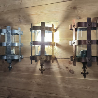 Handmade Medieval Wall Sconce: Wrought Iron Outdoor Lighting