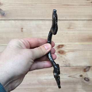 Hand Forged Steel Lizard Door Handles - Set of 2