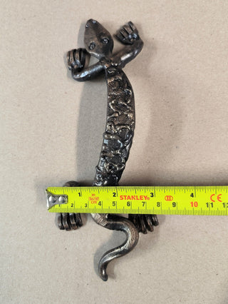 Hand Forged Steel Lizard Door Handles - Set of 2
