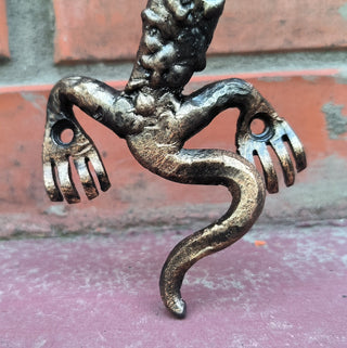 Hand Forged Steel Lizard Door Handles - Set of 2