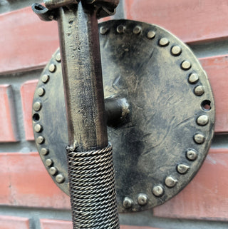 Handmade Metal Torch Wall Sconce: Decorative Accent Light