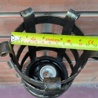 Handmade Metal Torch Wall Sconce: Decorative Accent Light