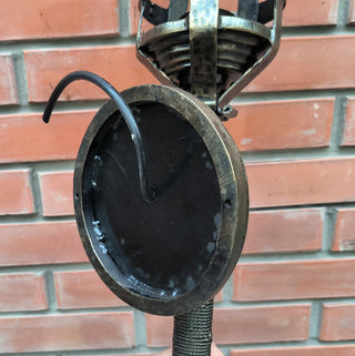 Handmade Metal Torch Wall Sconce: Decorative Accent Light