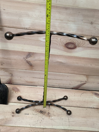 Forged fireplace tools set, Fireplace stand, Fireplace poker, Shovel, Broom, Hand Forged, Fireplace Gift