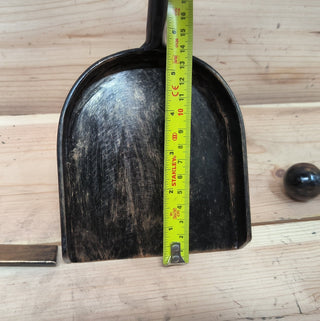 Hand Forged Fireplace Tool Set with Stand: 3-Piece Fireplace Gift