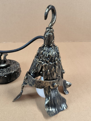 Handmade Metal Dragon Table Lamp: Fantasy Accent Light