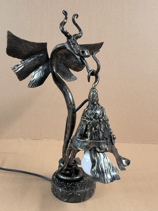 Dragon lamp, Table lamp, Night light, Dragon Style, handmade metal lamp, Accent light, Halloween lamp