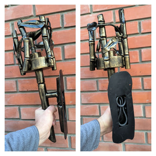 Handmade Forged Bronze Wall Sconce: Rustic Accent Light