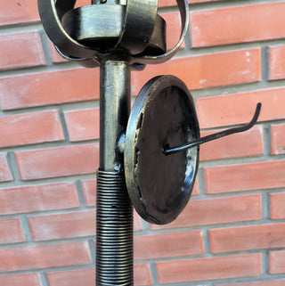 Hand Forged Bronze Wall Sconce: Metal Lighting Fixture