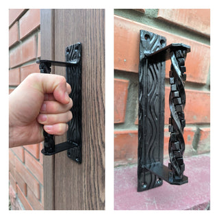 Front door handle, Barn door handle, Hand forged handle, Door handle, Metal handle, , Door decor