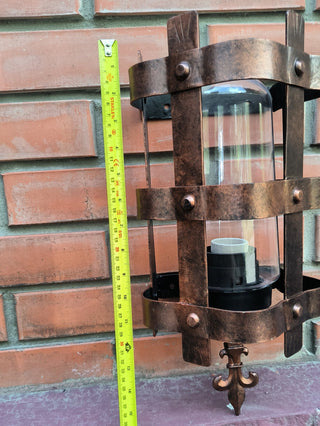 Handmade Medieval Wall Sconce: Copper Outdoor Lighting