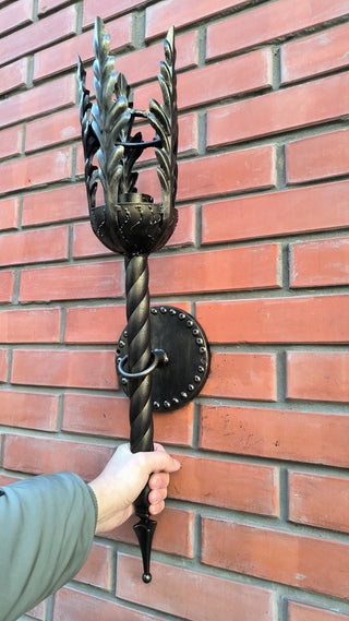 Hand Forged Bronze Wall Sconce: Interior Metal Lighting