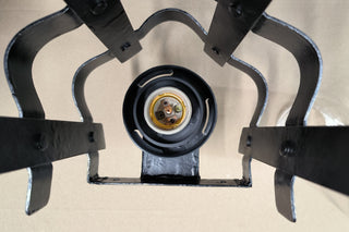 Handmade Wrought Iron Wall Sconce: Medieval Style Outdoor Lighting