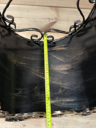 Hand Forged Fireplace Tool Set with Firewood Holder